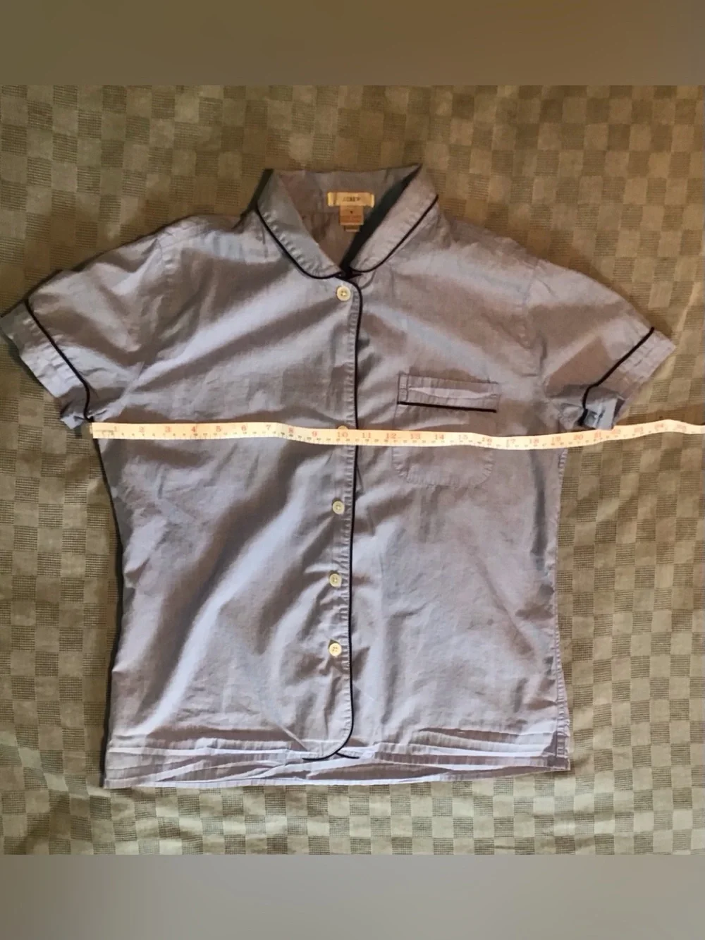 J Crew Button Down Pajama Shirt Sz S